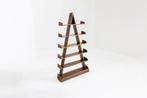 Vintage brutalist piramide boeken kast room divider, Ophalen, Met plank(en), Eikenhout, Zo goed als nieuw