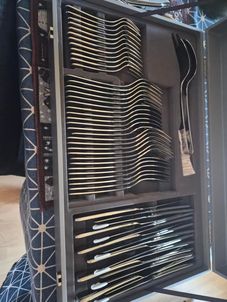 Bestekset in koffer, Ophalen, Nieuw, Rvs of Chroom