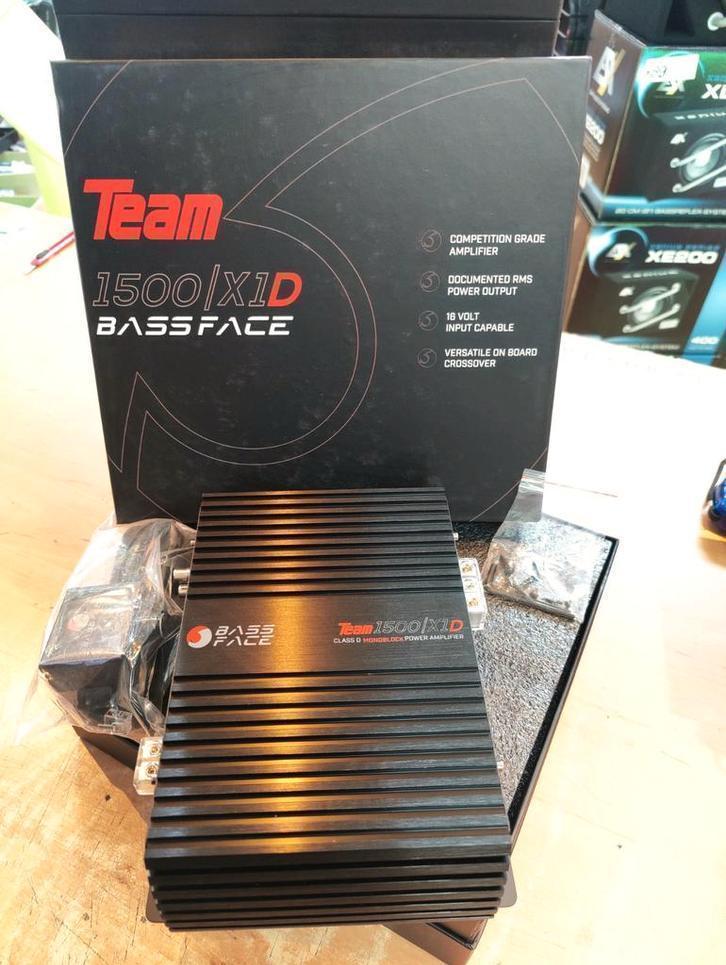Bassface Team1500/x1D Monoblock Versterker incl. Bassremote, Auto diversen, Autospeakers, Niet ingevuld, Niet ingevuld, Nieuw