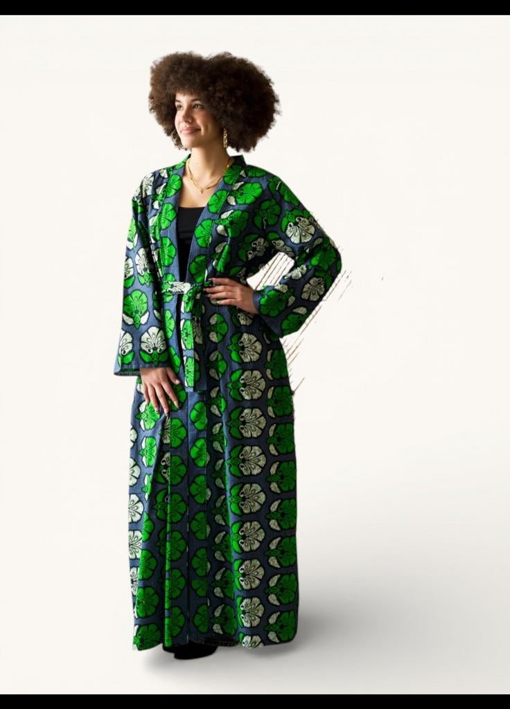 Nana Maxi Kimono - Levendige Afrikaanse Print, Kleding | Dames, Jurken, Maat 38/40 (M), Nieuw, Ophalen of Verzenden, Onbekend