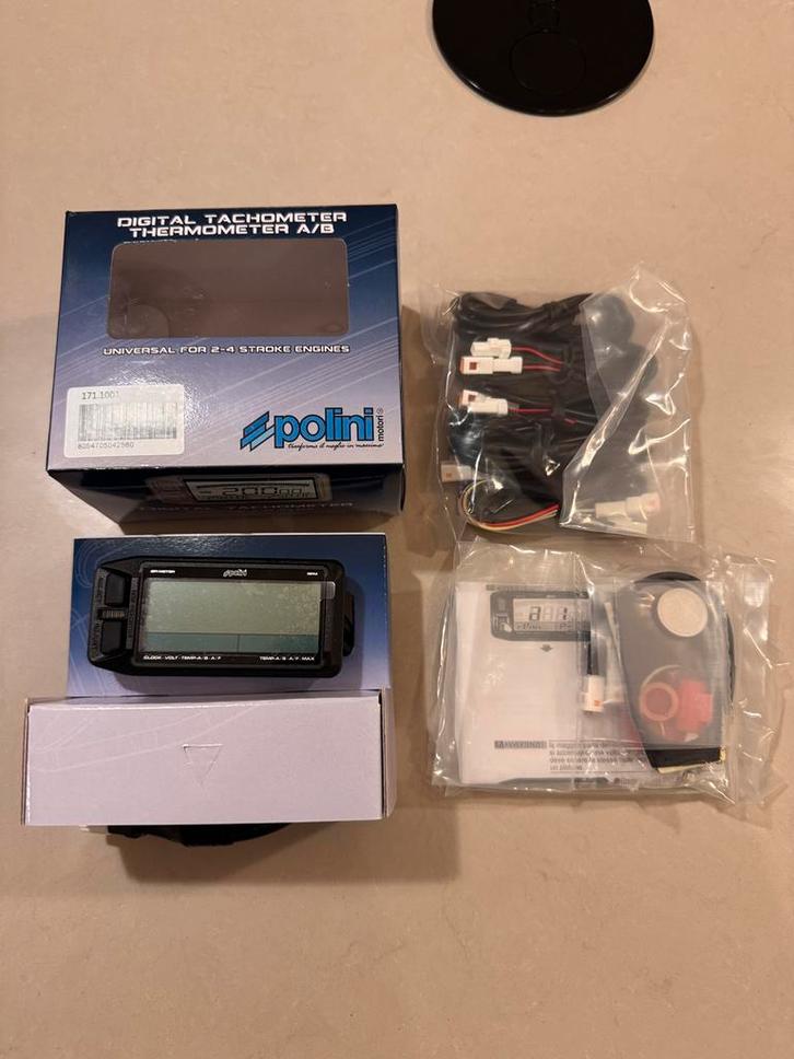 Polini EFI toerenteller temperatuursmeter multifunctioneel, Fietsen en Brommers, Brommeronderdelen | Scooters, Nieuw, Ophalen of Verzenden