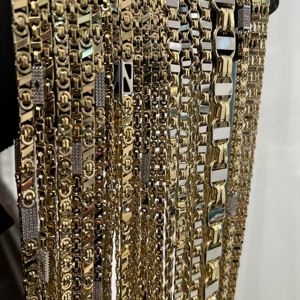 Gouden kettingen 14 karaat goud valentino magnum schakels, Sieraden, Tassen en Uiterlijk, Kettingen, Ophalen of Verzenden, Zo goed als nieuw
