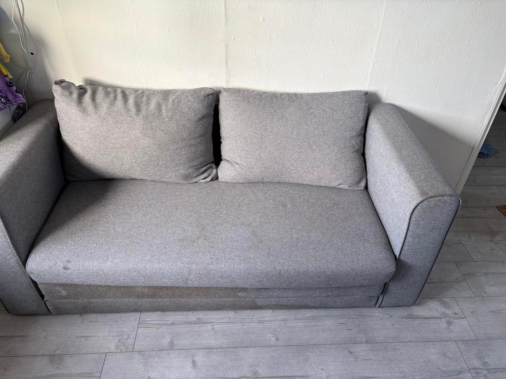 Nette slaapbank, Huis en Inrichting, Gebruikt, Tweepersoons, Grijs, 140 cm