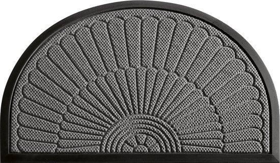 Halfrond deurmat lichtgrijs 60x90CM | Antislip & Absorberend, Tuin en Terras, Deurmatten, Nieuw, Rubber, Droogloopmat, Buiten