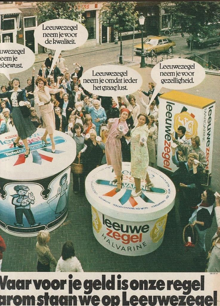 Retro reclame 1978 Leeuwezegel margarine ook gezelligheid, Verzenden, Overige typen