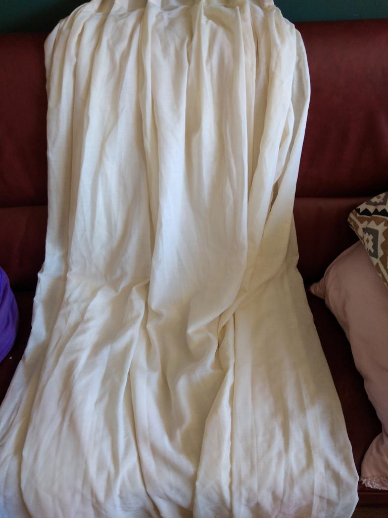 Gordijn in between champagne kleurig mooie kwaliteit, Ophalen of Verzenden, 150 tot 200 cm