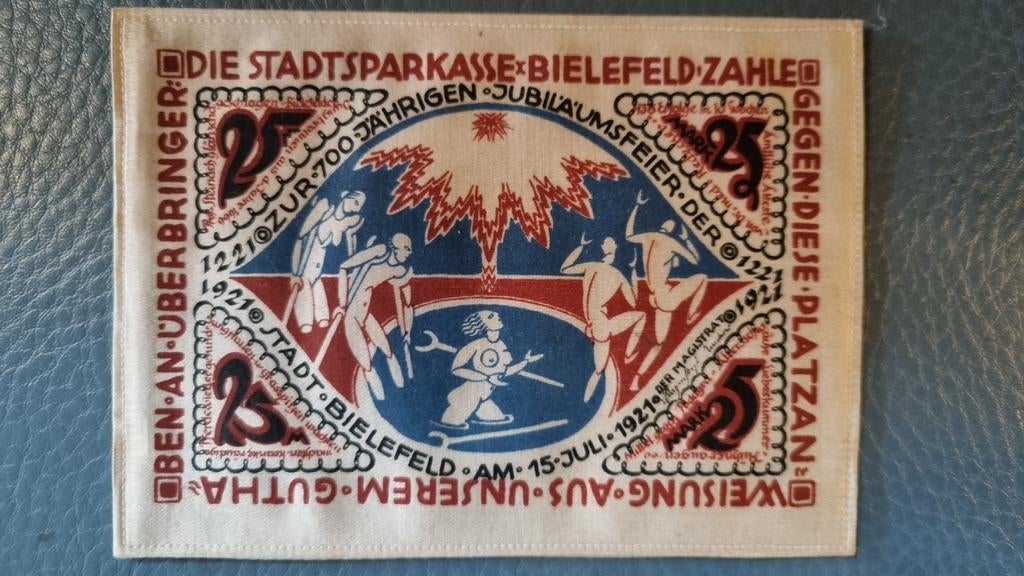 25 duitse marken zijde, Postzegels en Munten, Ophalen of Verzenden