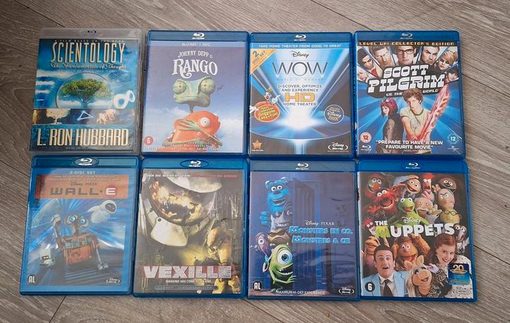 8x Bluray dvd Disney, Muppets, Wall E, Rango, Vexille, etc, Cd's en Dvd's, Blu-ray, Zo goed als nieuw, Avontuur, Ophalen of Verzenden