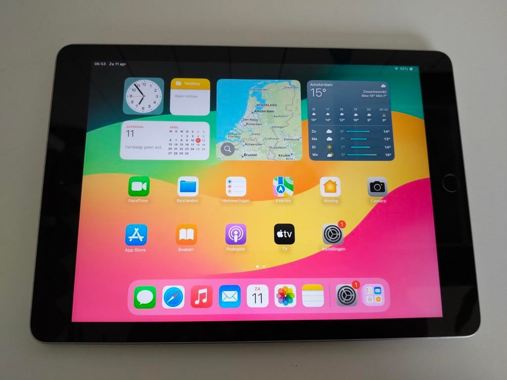 Apple iPad 6e generatie - 32GB - nette staat, Gebruikt, 32 GB, Apple iPad, Grijs