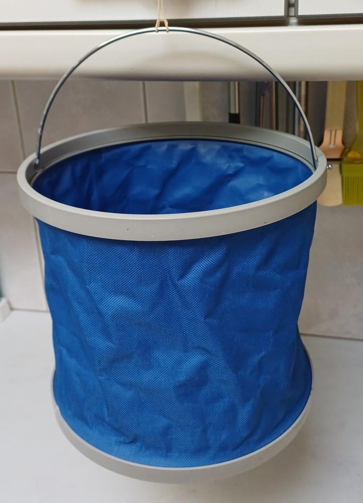 Opvouwbare emmer plat makkelijk met opbergen, Ophalen of Verzenden, Kunststof