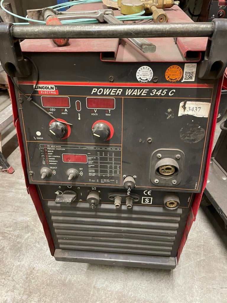 Lasapparaat Lincoln power wave 345c mig/mag, Doe-het-zelf en Verbouw, Gereedschap | Lasapparaten, Ophalen of Verzenden, Zo goed als nieuw