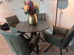 Mooie Eetkamerset met 4 Stoelen, Ophalen, Gebruikt, 4 tot 6 stoelen