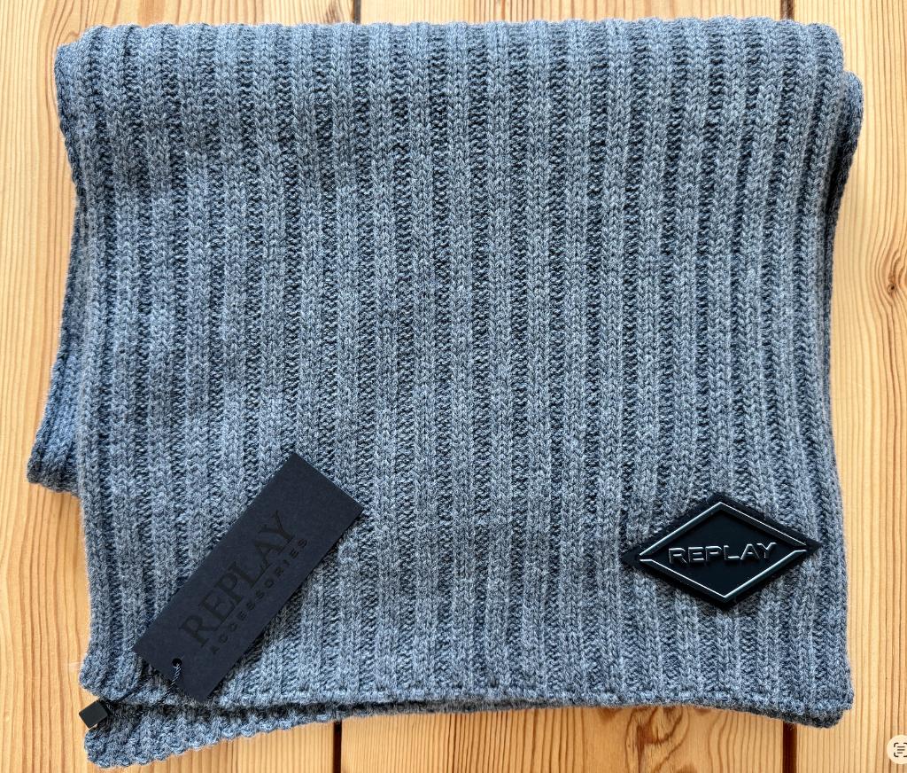 Replay Shawl / Sjaal - Grijs - NIEUW, Kleding | Heren, Mutsen, Sjaals en Handschoenen, Nieuw, Overige maten, Ophalen of Verzenden