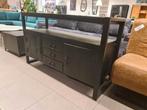 Nieuwe dressoir britt 135x80x45cm zwart mangohout €275, Ophalen, ., Nieuw, .