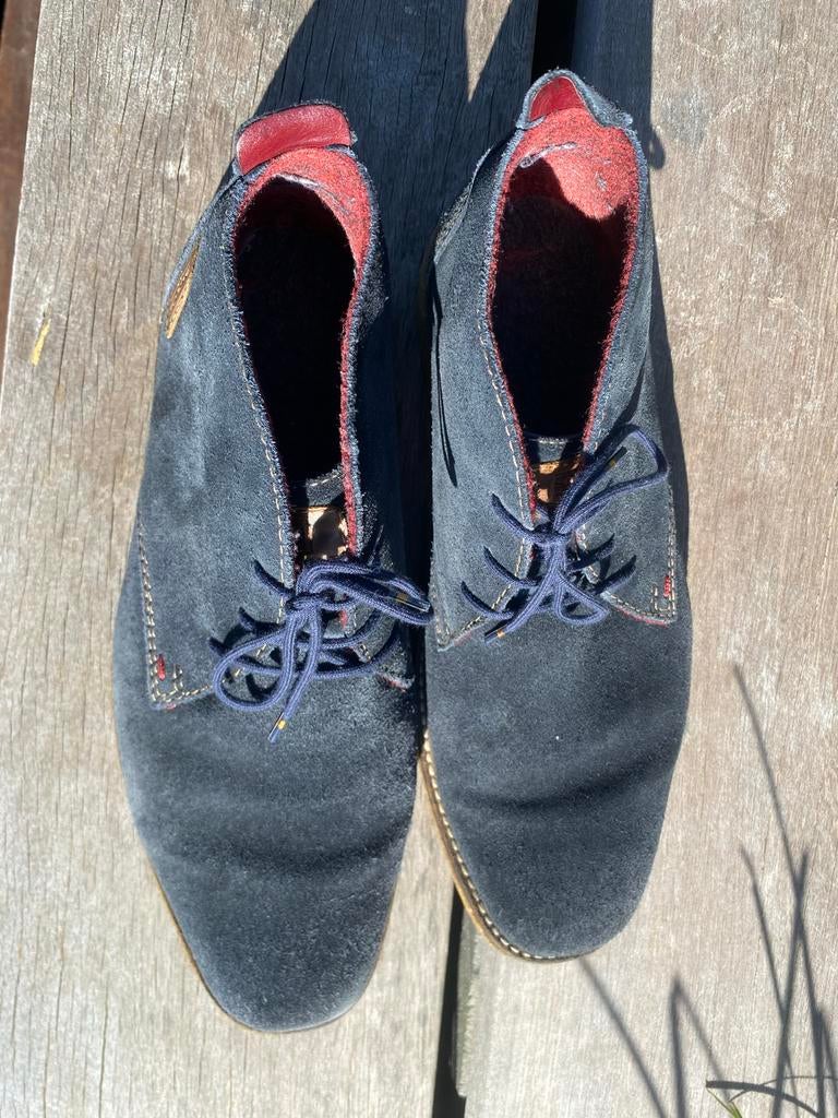 Donkerblauwe suède Rieker boots, maat 41, Ophalen of Verzenden, Zo goed als nieuw, Blauw, Boots