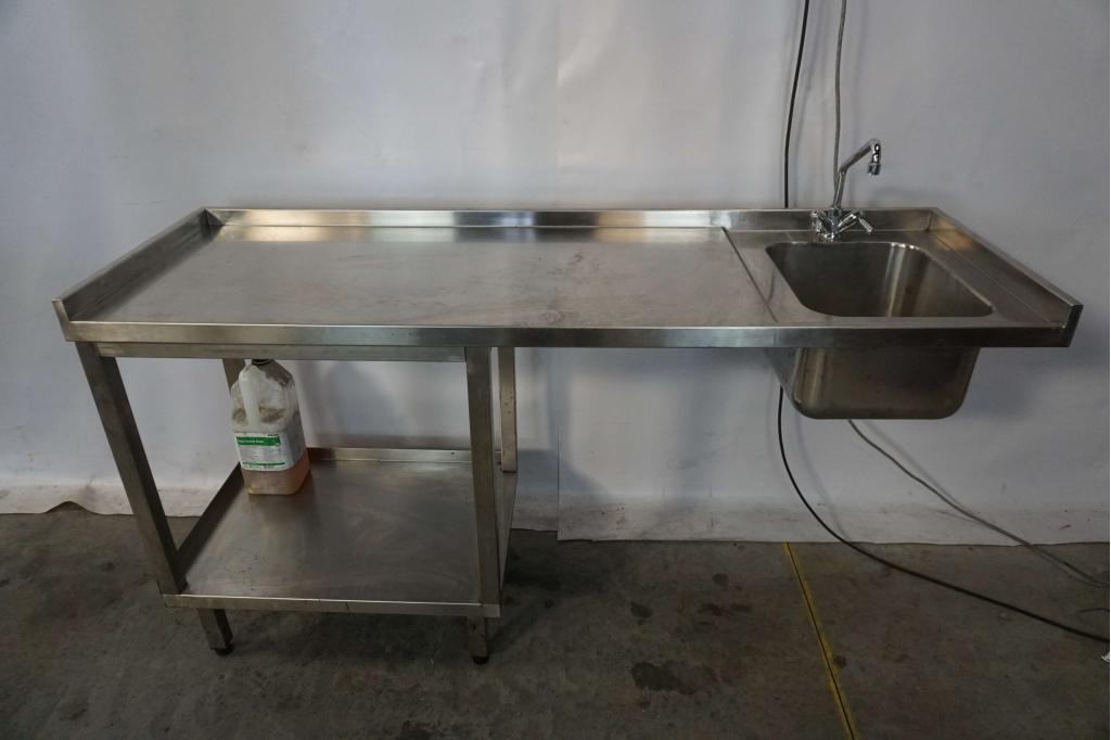 RVS aanvoertafel afvoertafel spoeltafel werktafel, Zakelijke goederen, Horeca | Keukenapparatuur, Gebruikt, RVS Meubilair, Niet ingevuld