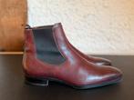Santoni chelsea boots 8,5 (42 / 43) leer bordeauxrot zgan, Ophalen of Verzenden, Zo goed als nieuw, Bruin, Boots