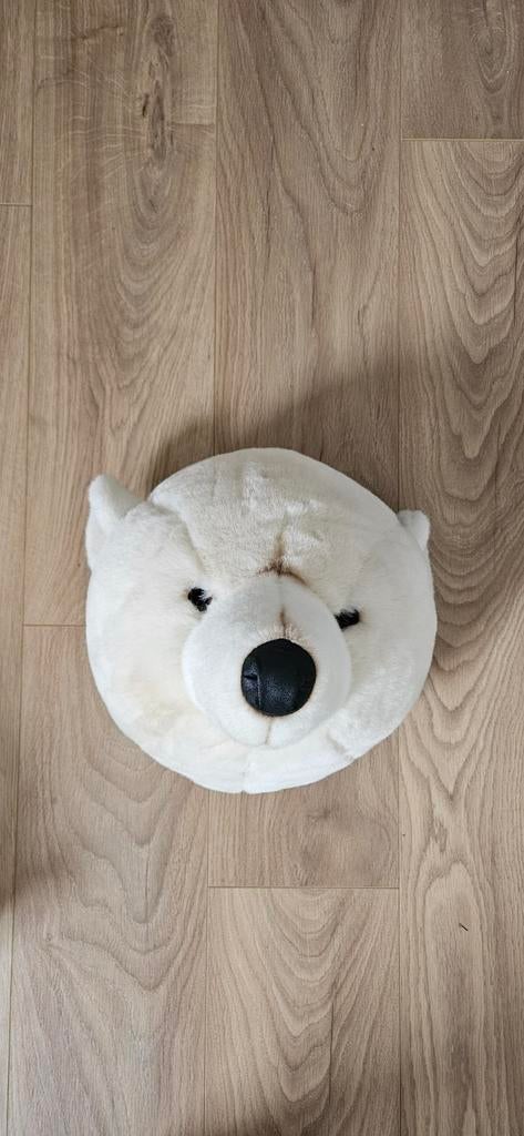 Ijsbeer kop voor aan de muur, Ophalen of Verzenden, Zo goed als nieuw, Wanddecoratie