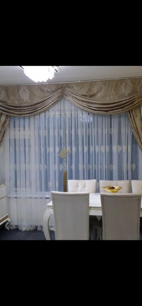 Elegante Vitrage Gordijnen - Lichtdoorlatend en Stijlvol, Huis en Inrichting, Stoffering | Gordijnen en Lamellen, Klassiek, Elegant, Lichtdoorlatend