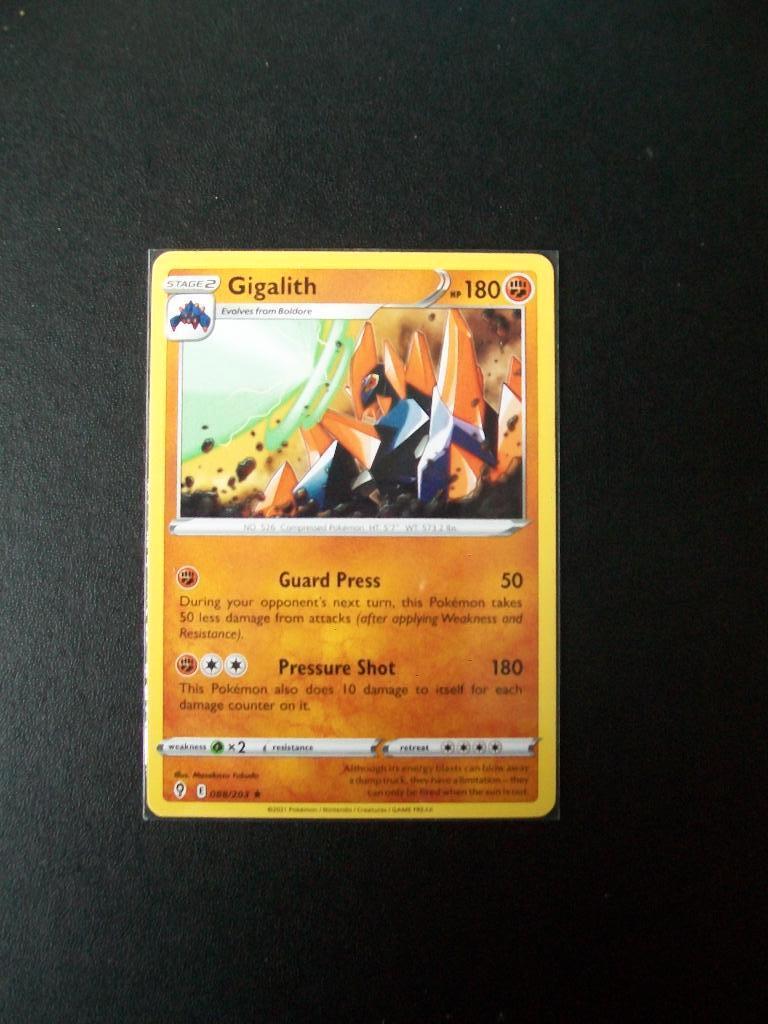 9351. Nieuwe Pokemon Kaart GIGALITH hp 180 (088/203), Verzenden, Nieuw, Losse kaart