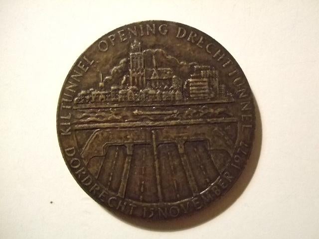 herinneringsmunt opening Drechtstedentunnel 1977, Verzenden, Vóór koninkrijk, Losse munt