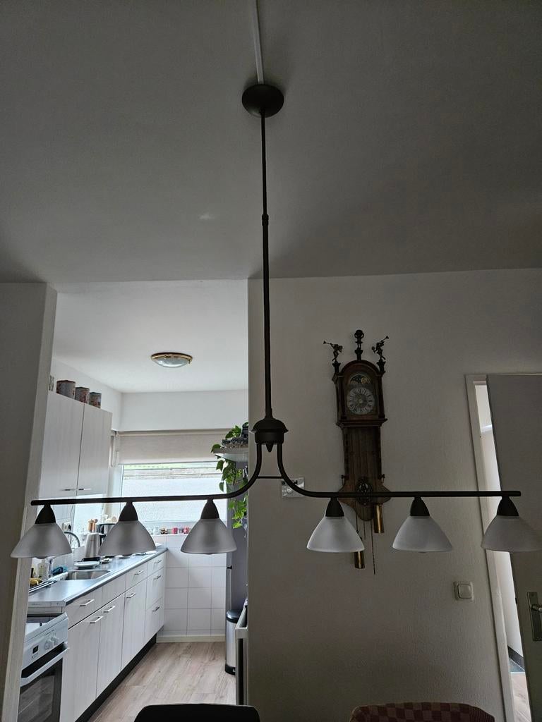 Hanglamp, Huis en Inrichting, Lampen | Kroonluchters, Ophalen, Zo goed als nieuw, Glas