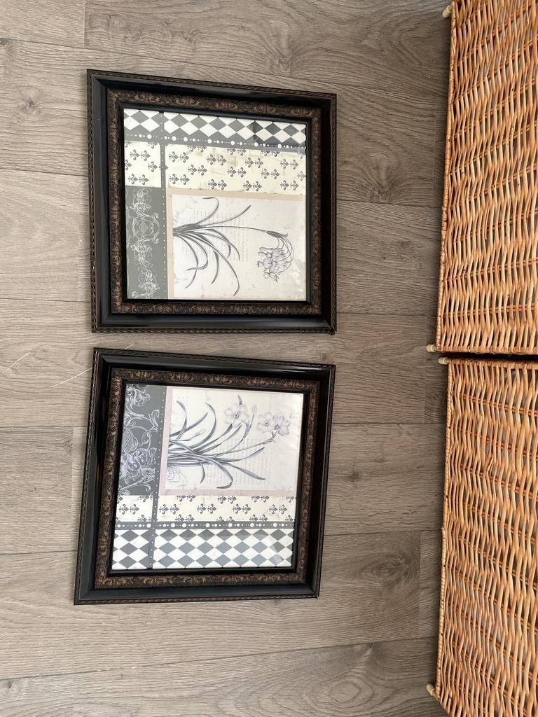 Fotolijst met prent AFM 40x40 cm, Ophalen of Verzenden, Gebruikt, Hout, Minder dan 50 cm