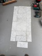 Witte marmeren tegels 30x15 cm, mat en glanzend, Ophalen, Gebruikt, Overige typen, Minder dan 20 cm