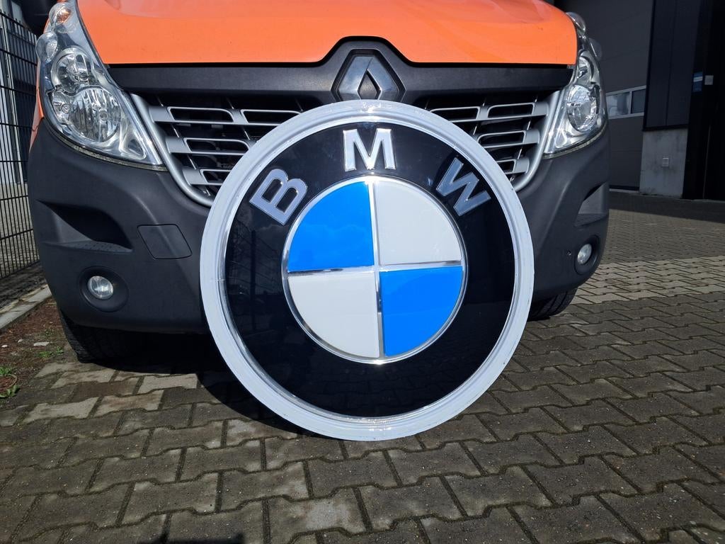 Originele BMW dealer Logo lichtbakplaat 90cm, mooie staat., Ophalen, Reclamebord, Eu, Gebruikt