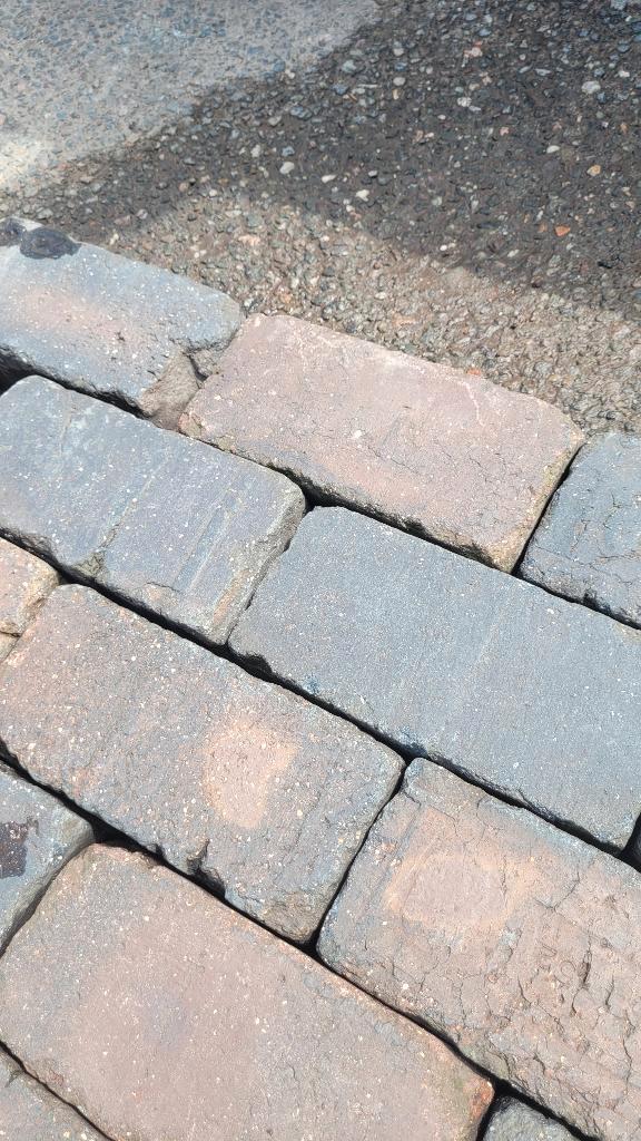 plat keiformaat / Brandblauw, Tuin en Terras, Tegels en Klinkers, Gebruikt, Klinkers, Keramiek, 10 m² of meer, Ophalen of Verzenden