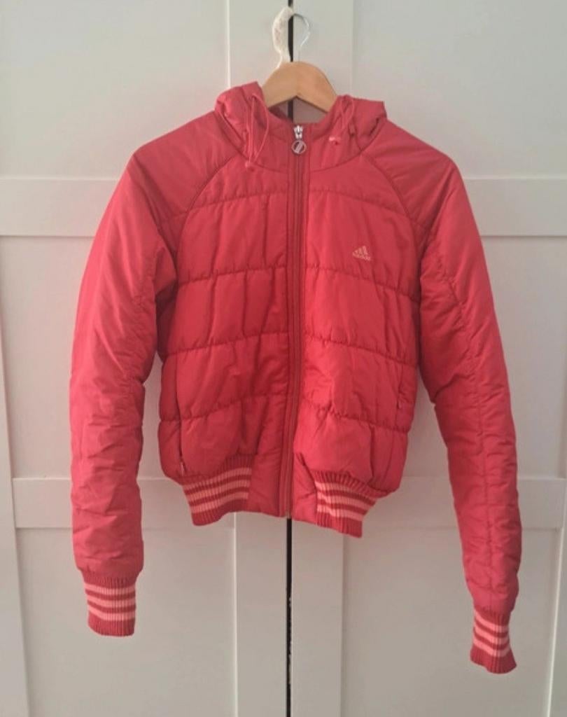 Adidas gewatteerde jas rood - Maat S, Ophalen, Adidas, Zo goed als nieuw, Maat 36 (S)