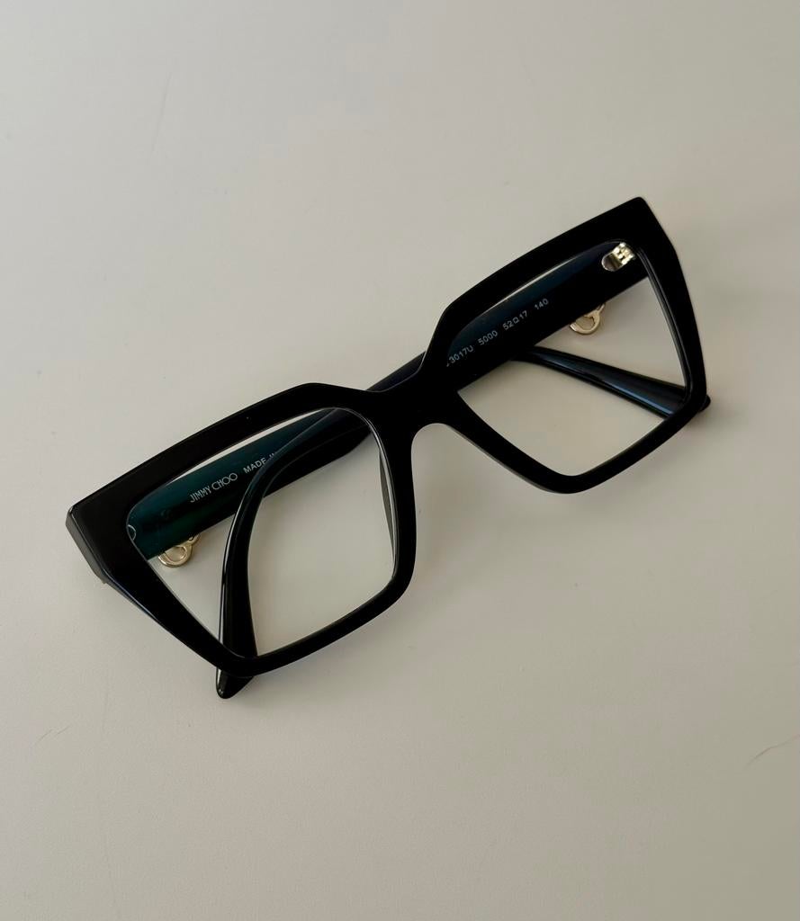 Jimmy Choo JC3017U zwart brilmontuur lichtgewicht acetaat, Sieraden, Tassen en Uiterlijk, Zonnebrillen en Brillen | Dames, Overige merken