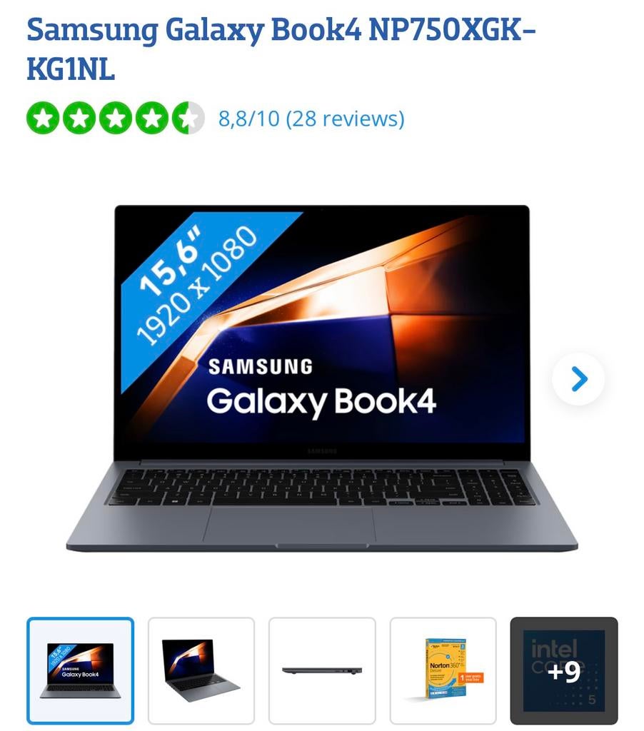 Samsung Galaxy Book 4, Computers en Software, Windows Laptops, Ophalen of Verzenden, Nieuw, 15 inch, 4 Ghz of meer