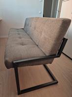 Moderne bank voor eettafel - Groen gemêleerd stof en metaal, Gebruikt, Minder dan 75 cm, 150 tot 200 cm, Driepersoons