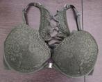 Groene push-up BH met voorsluiting 75D, Hunkemöller, Ophalen, Groen, BH