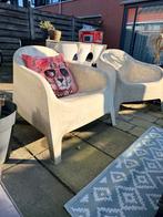 Gratis af te halen: Twee witte Ikea zonnestoeltjes, Tuin en Terras, Tuinstoelen, Ophalen, Gebruikt, Kunststof