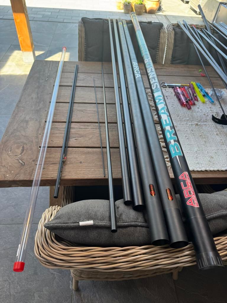 nieuwe arca bream sensor 9,5m hengel met extra power top, Ophalen of Verzenden, Nieuw, Vaste hengel