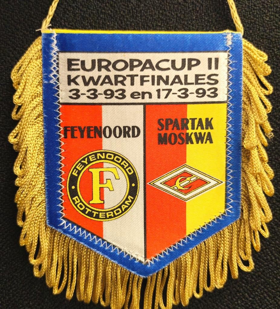 1993 Feyenoord Rotterdam Spartak Moskou, Diversen, Vlaggen en Wimpels, Ophalen of Verzenden