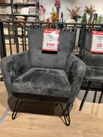 Fauteuil Artist, graphit, contrasterend stiksel, Huis en Inrichting, Fauteuils, Ophalen, 75 tot 100 cm, Zo goed als nieuw, 50 tot 75 cm