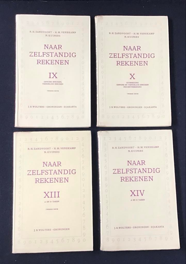 Vintage rekenboekjes 1957-1958 - set van 4, Kinderen en Baby's, Speelgoed | Educatief en Creatief, Ophalen of Verzenden