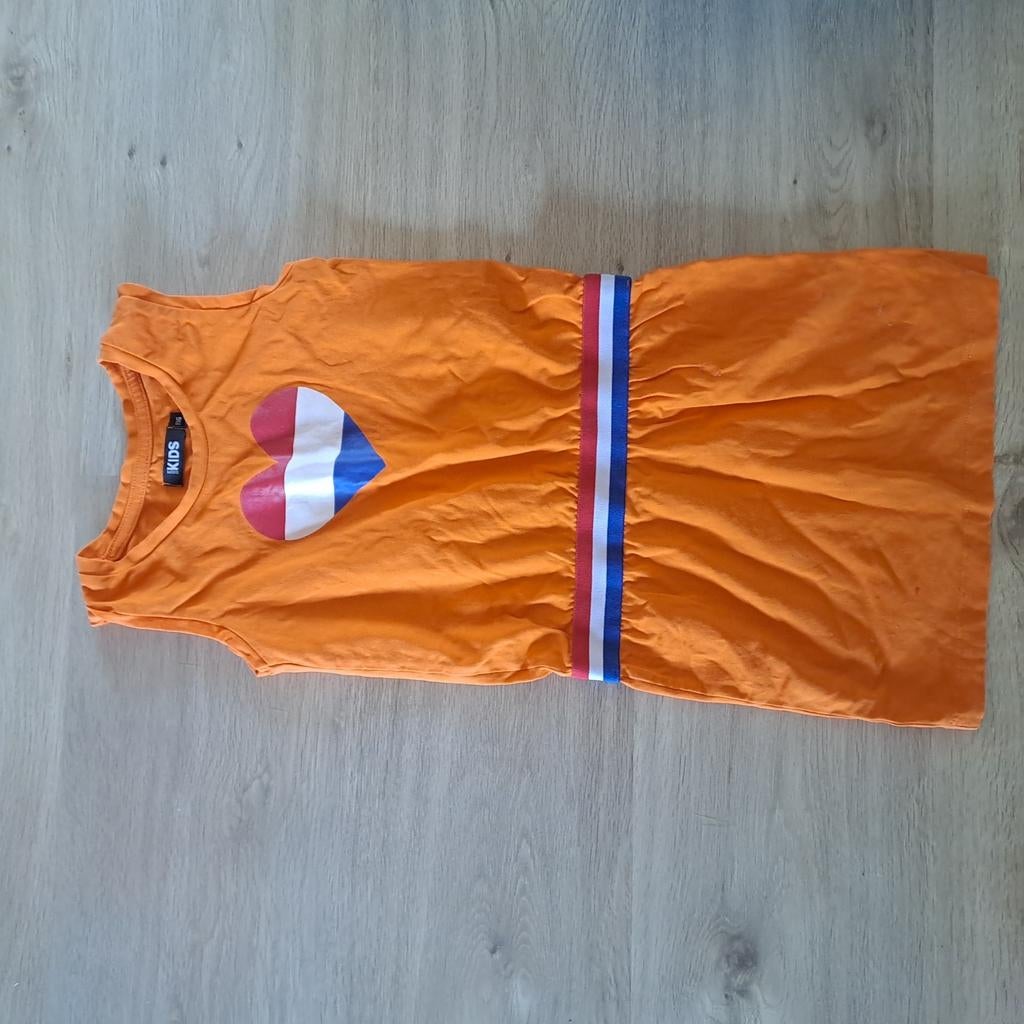 Koningsdag jurkje 110 116, Kinderen en Baby's, Ophalen, Meisje, Jurk of Rok