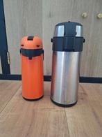 Set van 2 Thermoskannen - Oranje en RVS, Ophalen of Verzenden, Gebruikt