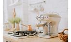 NIEUW Ariete Espresso machine Beige Vintage Style, Ophalen of Verzenden, Nieuw, Koffiemachine, Stoompijpje