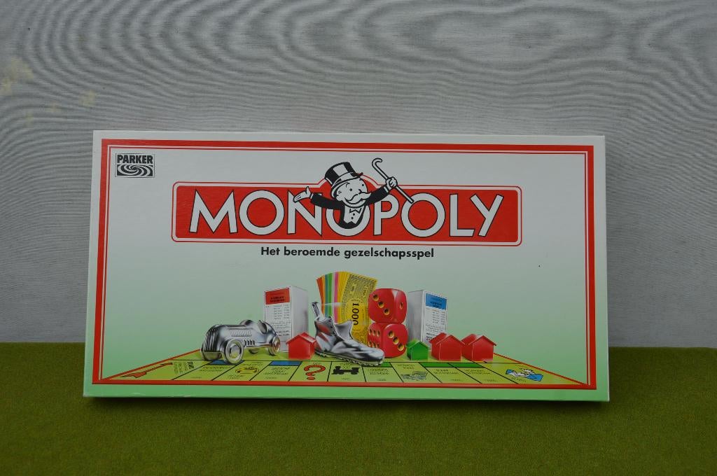 Vintage Monopoly bordspel met metalen speelstukken Parker`92, Hobby en Vrije tijd, Gezelschapsspellen | Bordspellen, Vijf spelers of meer