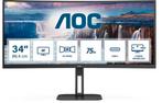 AOC U34V5C - 34 inch Curved Ultrawide QHD Monitor USB-C 65W, Computers en Software, Monitoren, IPS, Ultrawide, Apex Electronics
