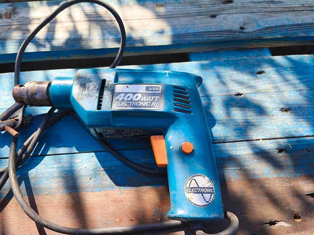 AEG 400 Watt Boormachine Electronic RL, Doe-het-zelf en Verbouw, Ophalen