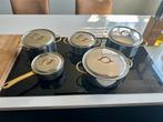 Prachtige SIGG pannenset ,Swiss made 18/10 RVS + hapjespan, Huis en Inrichting, Keuken | Potten en Pannen, Gebruikt, Keramische plaat