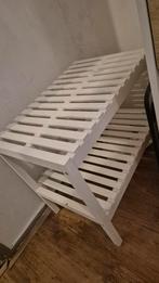 Badkamer bankje wit hout, Ophalen, Wit