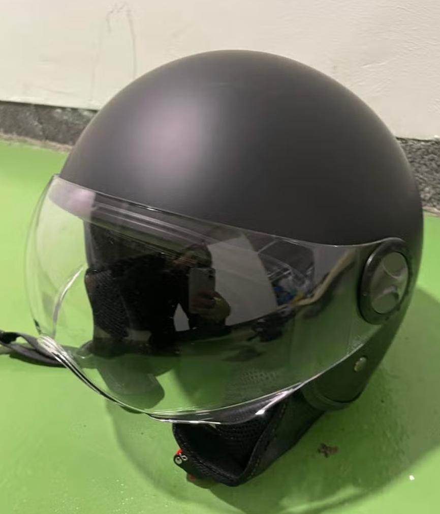 Vito Loreto Scooterhelm Mat Zwart met Vizier Maat S, Fietsen en Brommers, Brommerhelmen, Ophalen, Zo goed als nieuw, Small, VITO