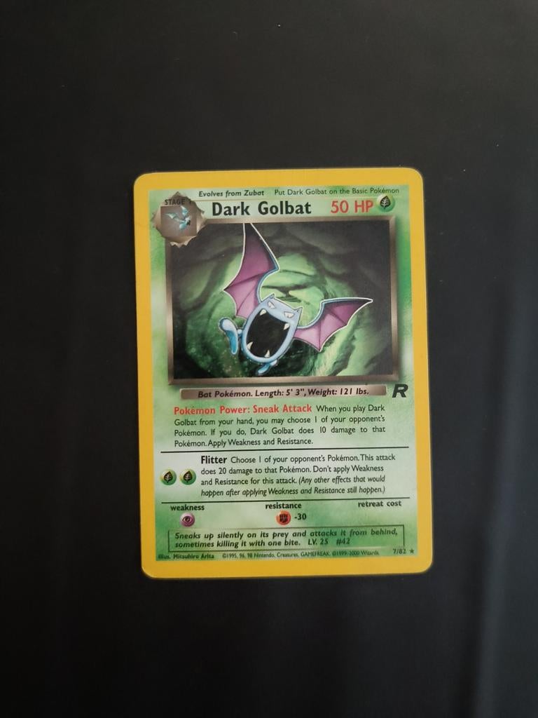 Dark Golbat holo (7/82), Ophalen of Verzenden, Zo goed als nieuw